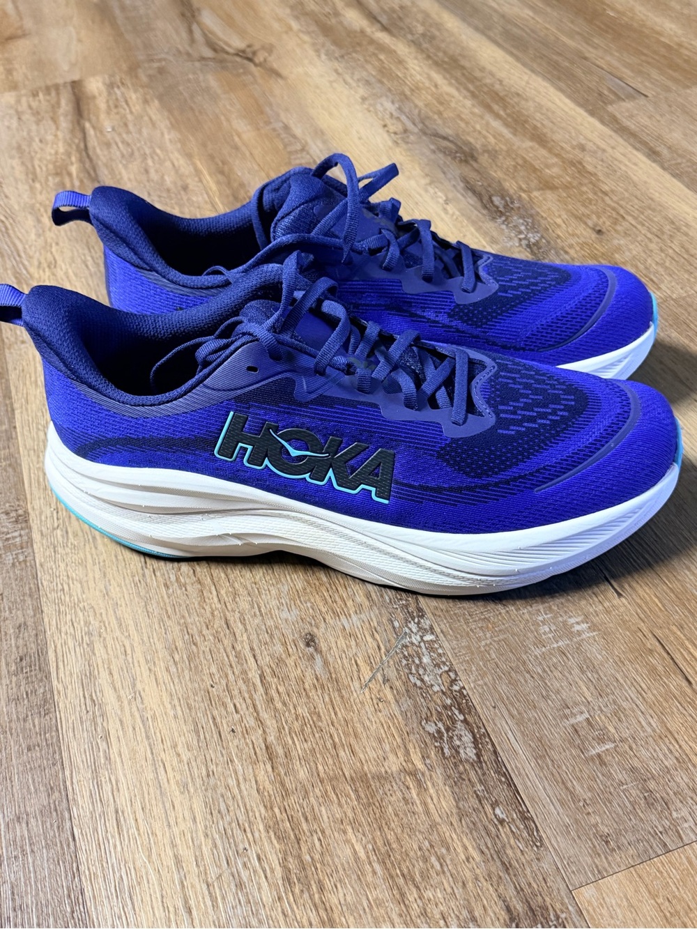 Hoka Men's Running Shoes in Electric Blue with White Midsole